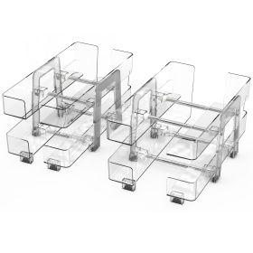 2Pack Adjustable Soda Can Organizers 2Tier Can Holders Beverage Dispensers For Fridge Pantry Cabinet 7Degree Slope Auto Rolling