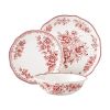 Agatha 12-Piece Stoneware Dinnerware Set, Red