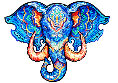 Each Piece Is Animal Shaped Christmas Gift Colorful Elephant Turtle Wooden Jigsaw Puzzles (Option: 6Style-A3)