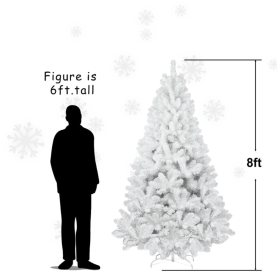 White Christmas Tree (Option: 8ft PVC white tree)