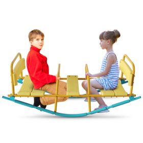 Kindergarten Children Outdoor Rocking Horse Outdoor Park Playground Equipment Double Or Triple Seesaw Swinging Fun (Option: MultiColor)