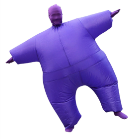 Inflatable Masquerade Costume Full Body Suit Air Blow Up Costumes Jumpsuit Suit (Color: Purple)