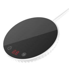 2 Colors Options -- 1Pc Desktop Electric Cup Warmer 8Hours Auto Off Overheating Protection Smart Timer Setting 2 Temperature Levels Ceramic Heating Pa (Color: White)