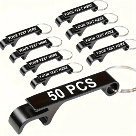 50 Tiger Mouth Bottle Openers (Color: Black)