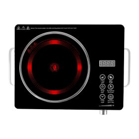 1Pc Electric Ceramic Stove Electric Cooktop Hot Plate Infrared Countertop Burner Sing Double Burner Options (Option: Black-Single Burner)