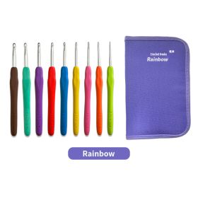 Weaving Tool Coarse Handle Sweater Needle (Option: Rainbow)